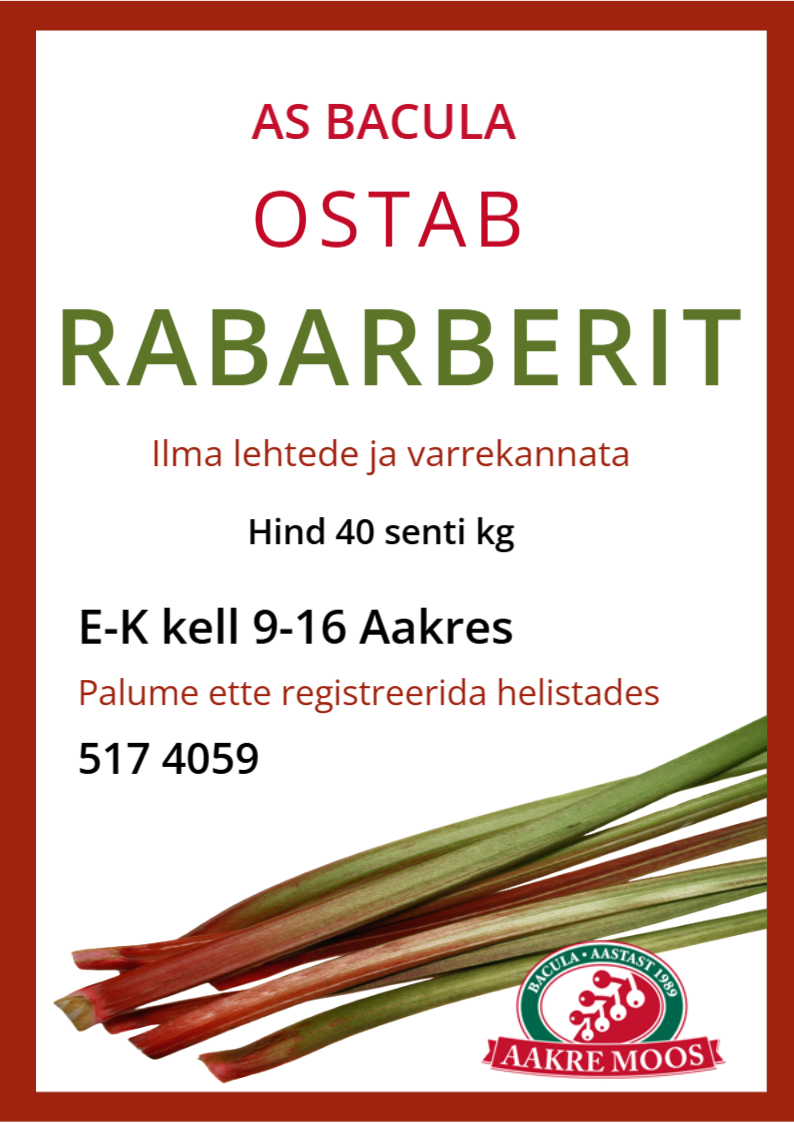 Ostame rabarberit